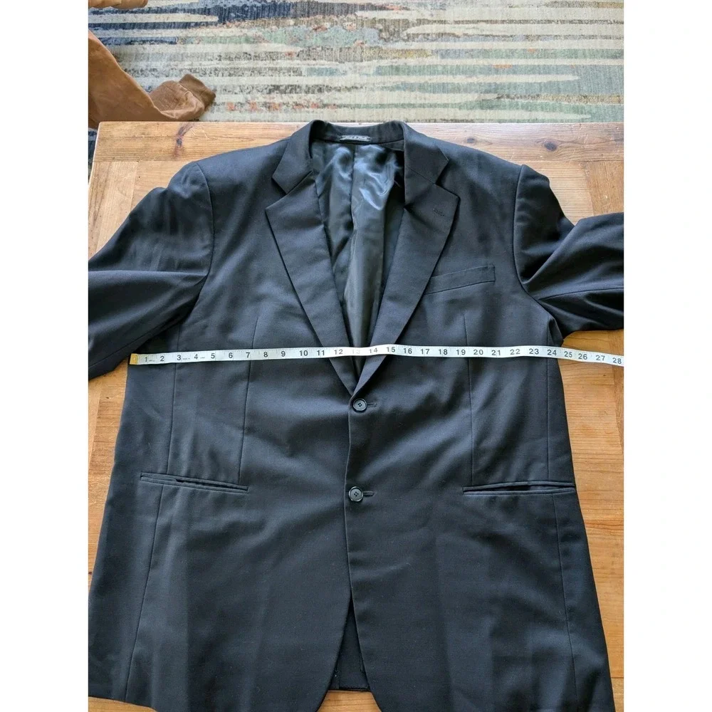 Hilton Mens Black Suit Made In Italy